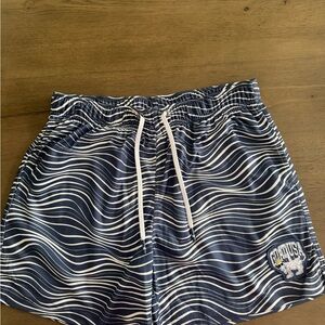 GOAT Wave Patterned Navy Shorts